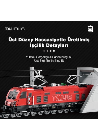 Reobrix Technic 66020 Avrupa Elektrikli Yolcu Treni Taurus European Electric Passenger Train Yapı Blok Seti Building Blocks - 1939 Parça