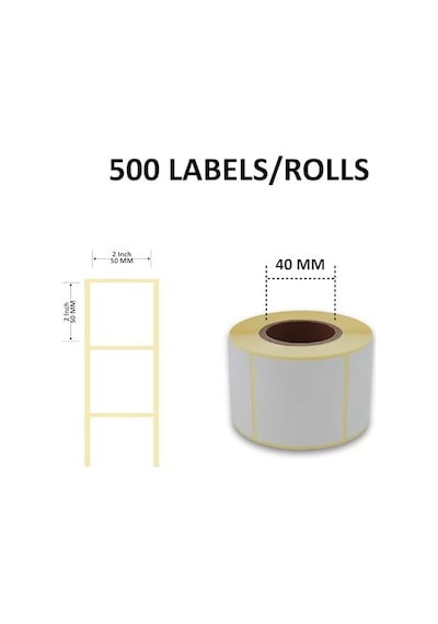 Eko Termal Etiket 50mm X 50mm Ruloda 500 Adet 40mm Kuka Çapında Direk Termal Transfer Etiketi Diğer