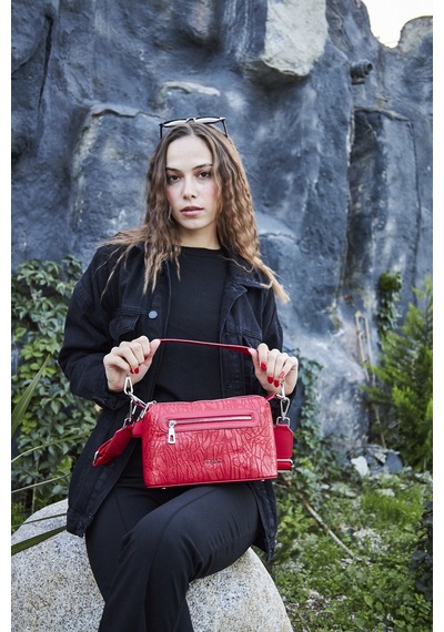 Zeyad Moda Vendy Ayarlanabilir Askılı El Ve Kol Çantası Kırmızı