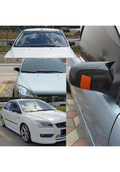 Ford Focus 2 2004 2005 2006 2007 2008 Uyumlu Araca Özel Yarasa Batman Piano Black Ayna Kapağı Takımı