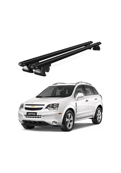 Venüs Chevrolet Captiva Suv 2007-2018 Uyumlu Siyah Ara Atkı Port Bagaj Tavan Barı