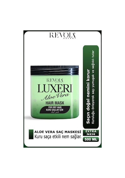 Revola Luxeri Kuru Saçlar İçin Tuzsuz Saç Maskesi 500 Ml Aloe Vera