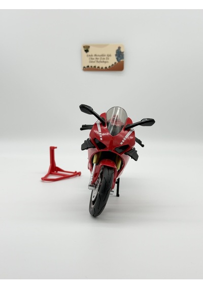 Ducati Panigale V4 Corse 1:10 Ölçek Sesli Işıklı Alloy Model Motosiklet Kırmızı Diecast