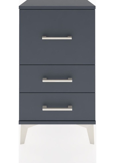 Arges Komodin 3 Çekmeceli 44x30x80 Antrasit-antrasit Antrasit