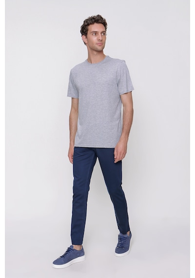 Morven Erkek Gri Basic Düz %100 Pamuk Bisiklet Yaka Dynamic Fit - 541060839 Gri