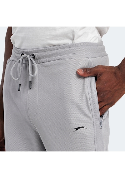 Slazenger PEARCE Erkek Fermuar Cepli Gri Eşofman Altı