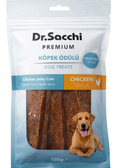 Dr.sacchi Premium Tavuk Kuru Kesim Jerky Tahılsız Köpek Ödülü 100 Gr 109-30030.01