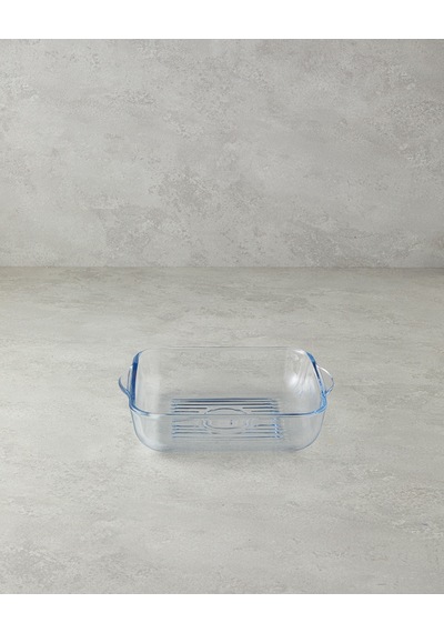 Bake&serve Cam Kare Izgaralı Fırın Kabı 24 X 21 Cm Şeffaf Şeffaf