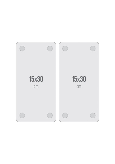 Decovetro Cam Kahve Sofra Sunum Tablası 2'li Set Şal Desenli 30 X 15 Cm Çok Renkli