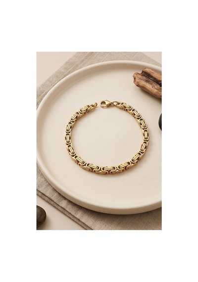316l Çelik Gold Renk Kral Zincir Model Erkek Bileklik Tj-eb3814 Evimdeyokyok