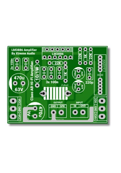 68 Watt + 38 Watt Özel Sürüm 5.1 Ve 7.1 Kanal Hi-fi Amfi Devresi - Lm3886