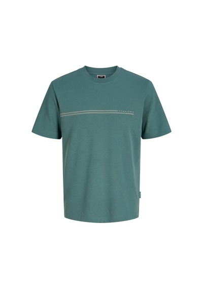 Jack & Jones Jack Jones Erkek Kabartma Yazı Desenli Tişört 12289936 North Atlantic