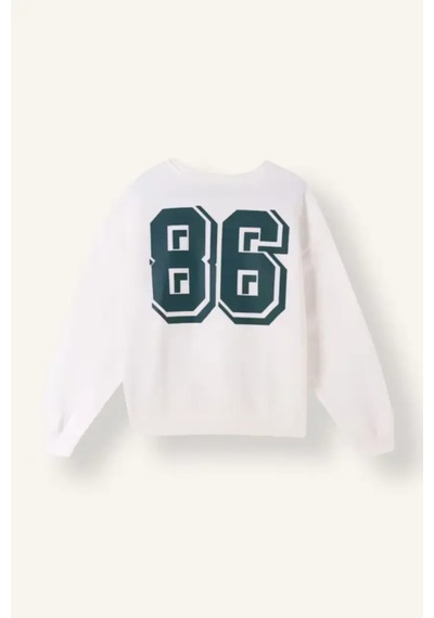 Defacto Oversize Bisiklet Yaka Baskılı Sweatshirt I7510ax26auwt32 Beyaz-wt32