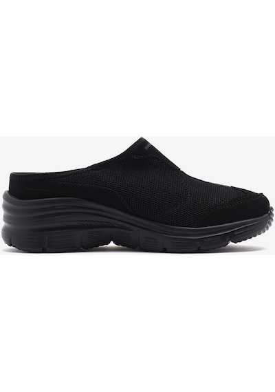 Skechers Fashion Fit Kadın Siyah Arkası Açık Spor Ayakkabı 12714tk Bbk Siyah
