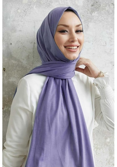 Penye Şal Tesettür Giyim, %100 Pamuk, Hafif, Rahat, Şık, Yüksek Kalite, Shawl, Scarf, Hijab, Shawl Mor