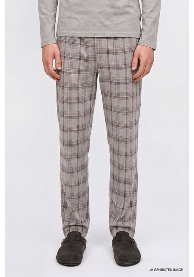 Ac&Co / Altınyıldız Classics Erkek Grı Melanj 2'li Pamuklu Yumuşak Dokulu Standart Fit Bisiklet Yaka Ekose Desenli Pijama Takımı Gri Melanj Ac&Co / Altınyıldız Classics Erkek Grı Melanj 2'li Pamuklu Yumuşak Dokulu Standart Fit Bisiklet Yaka Ekose Desenli Pijama Takımı Gri Melanj