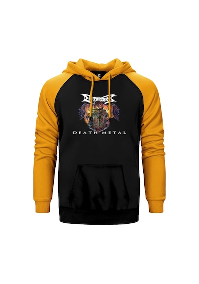 Dismember Death Metal Sarı Renk Reglan Kol Kapşonlu Sweatshirt Sarı