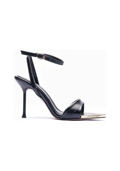 Mubiano Kadın Stiletto Sivri Burun Kroko Desenli Metal Burun Detaylı Baretli Topuklu Ayakkabı Amora Siyah Siyah Mubiano Kadın Stiletto Sivri Burun Kroko Desenli Metal Burun Detaylı Baretli Topuklu Ayakkabı Amora Siyah Siyah