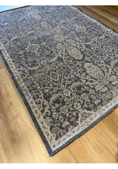 Luxess Halı Alpaca 1190 Antrasit Eskitme Desenli Makine Halısı Antrasit Gri