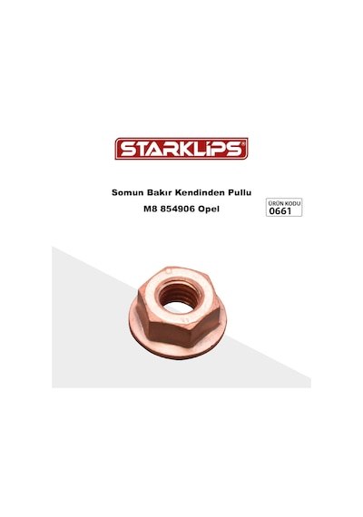 Bakır Somun Kendinden Pullu M8 854906 Opel 10 Adet