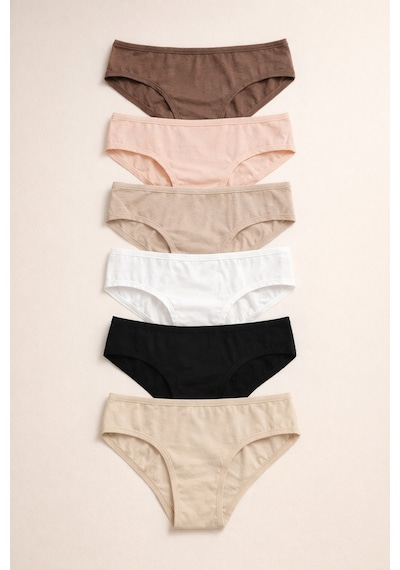 Demirsa Boutique Kadın Modal Bikini Külot 6 Lı Set Siyah Beyaz Ten Rengi Koyu Ten Somon Kahve Siyah-beyaz-ten6 Demirsa Boutique Kadın Modal Bikini Külot 6 Lı Set Siyah Beyaz Ten Rengi Koyu Ten Somon Kahve Siyah-beyaz-ten6