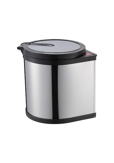Banyo, Mutfak Dolabı İçi 11 Litre Metal Çöp Kovası – Krom, Tüm Dolaplara Uyumlu Tezgah Altı Çöp Kovası