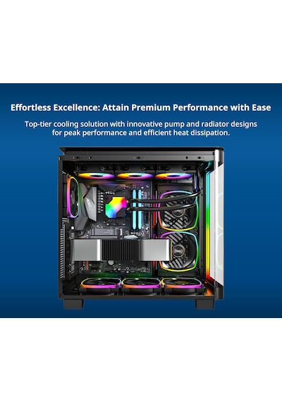 Hyperflow Argb 360mm-aıo Cpu Sıvı Soğutucu-ıntel Lga 1700/1200/15x/2066, Amd Am3/am4/am5 Soketler İçin-geliştirilmi