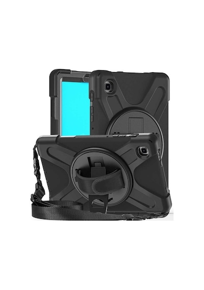 Samsung Uyumlu Galaxy Tab A7 Lite T225 Zore Defender Tablet Silikon - Siyah