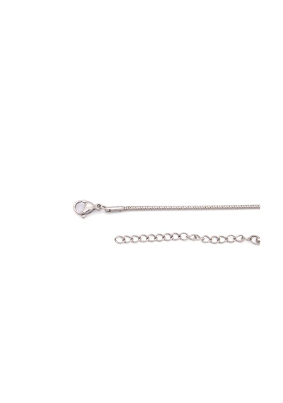 Çelik Zincir Kolye Oval Kesim 1 Mm Zn-302 Gümüş