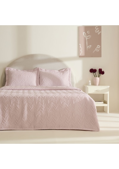 Karaca Home Hollie Çift Kişilik Yatak Örtüsü Pudra Pudra