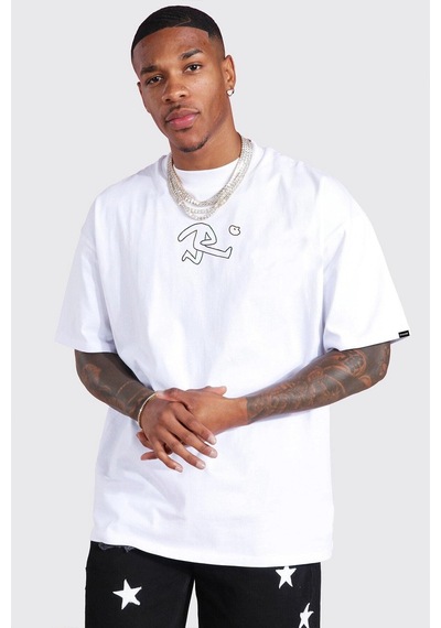 Tarzsokak Oversize Murky Baskılı Beyaz Tshirt Nrage228
