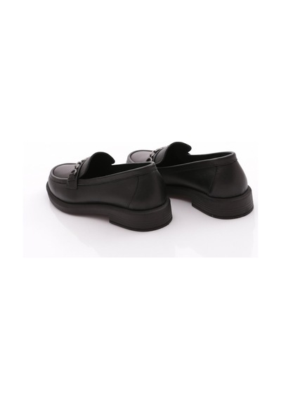 Dgn 258 Kadin Loafer Ayakkabi Siyah Napa