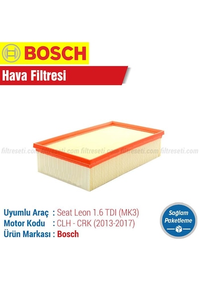 Seat Leon 1.6 Tdı Bosch  Hava Filtresi 2013-2017