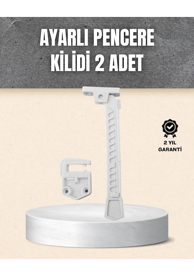 Kolay Montajlı Pencere Açılma Sınırlayıcı 2 Li Set Beyaz
