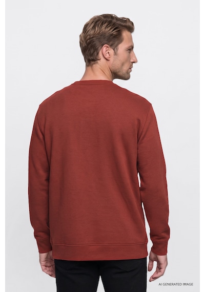 Wrangler Pamuklu Selanik Regular Fit Erkek Sweatshirt W2620080810 Kiremit