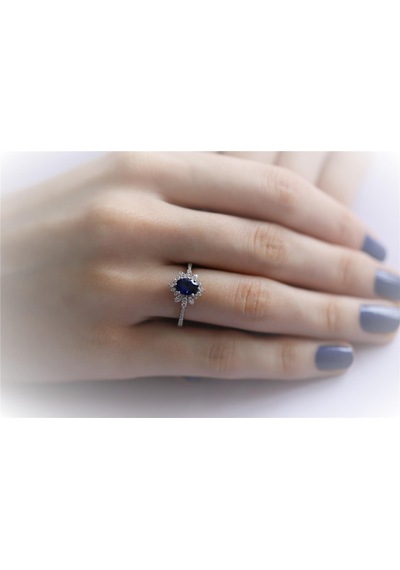 1,24 Karat Safir Pırlanta Yüzük-419