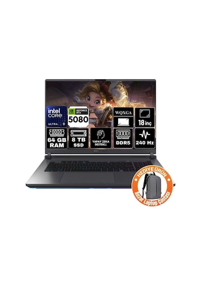 Asus Rog Strix G18 G815JMR-S9035 i9-14900HX 40 GB 4 TB RTX5060 18" W11P  Dizüstü Bilgisayar