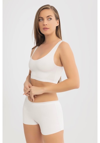 Basic Lazer Kesim Dikişsiz Kadın Boxer Külot 3'lü Paket Renkli Çok Renkli