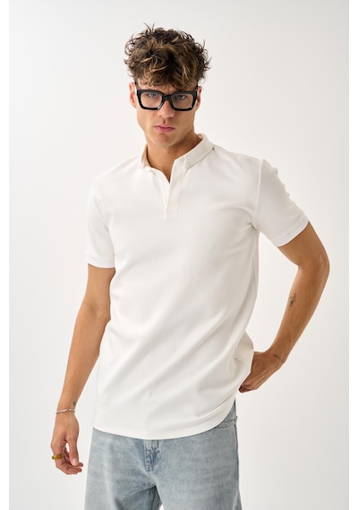 Alexander Gardi Erkek Comfort Fit Polo T-shirt Beyaz