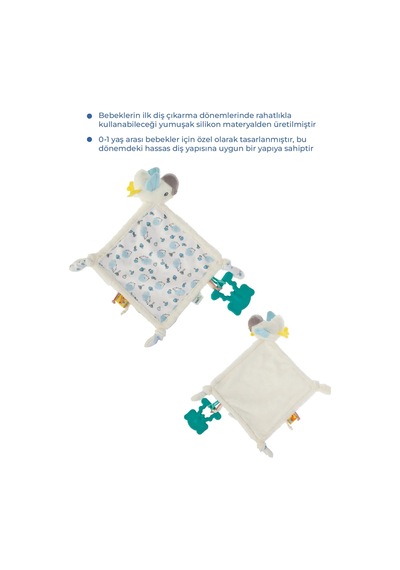 Babyjem 926 Birdy Diş Kaşıyıcılı + Silikon Emzik Uyku Arkadaşım Mavi