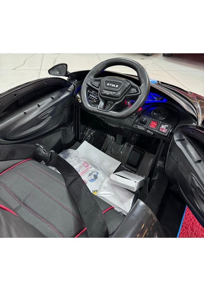 Poyraz Akülü Güçlü Motorlu 12v Akülü Araba Özel Plaka Siyah