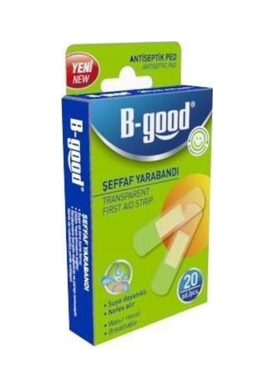 B-good Şeffaf Suya Dayanıklı Yara Bandı 20 Adet