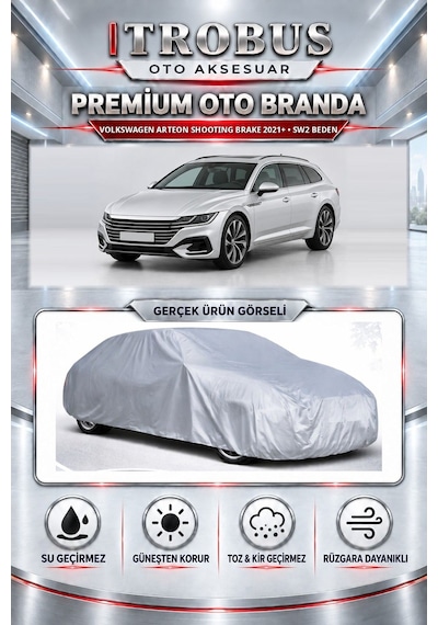 Volkswagen Arteon Shooting Brake Cross Country 2021-2025 Uyumlu Premium Araba Brandası Oto Branda Sw2 Beden