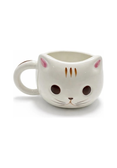 3d Kedi Tasarımlı Kabartmalı Seramik Kupa Bardak Diğer