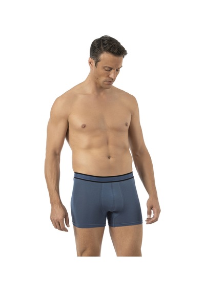 Özkan Underwear Özkan 11226 Erkek %95 Pamuklu Likralı Süprem Kumaş Esnek Rahat Boxer Şort Mavi