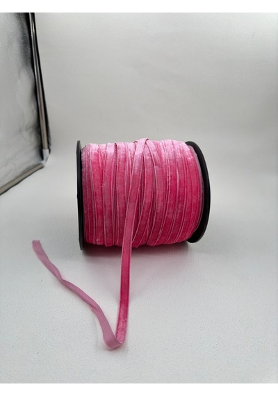 Paşateks- 1 Cm Düz Kadife-5 Metre Fransız Gül