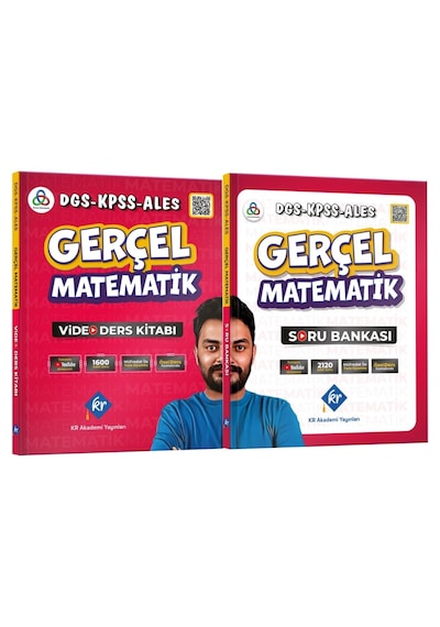 Gerçel Matematik DGS KPSS ALES Video Ders Kitabı ve Soru Bankası Seti KR Akademi
