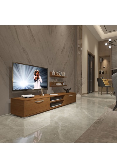 Decoraktiv Eko 4 Mdf Dvd Tv Ünitesi Tv Sehpası Ceviz