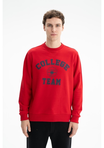 AR-MA Arma Erkek Yazı Baskılı Regular Fit Şardonsuz 3 İplik Bisiklet Yaka Sweatshirt 001