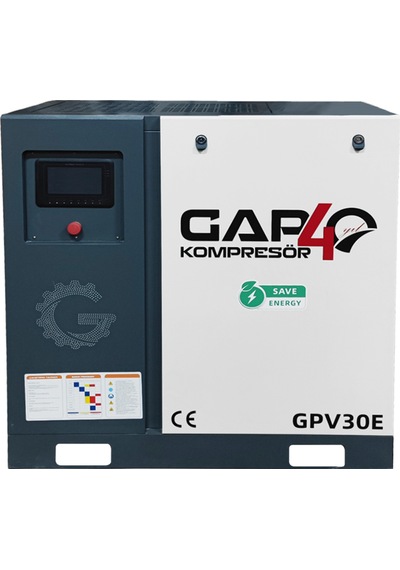 Gap Kompresör İnvertörlü Vidalı Hava Kompresörü 30 HP Tek Makine GPV30e